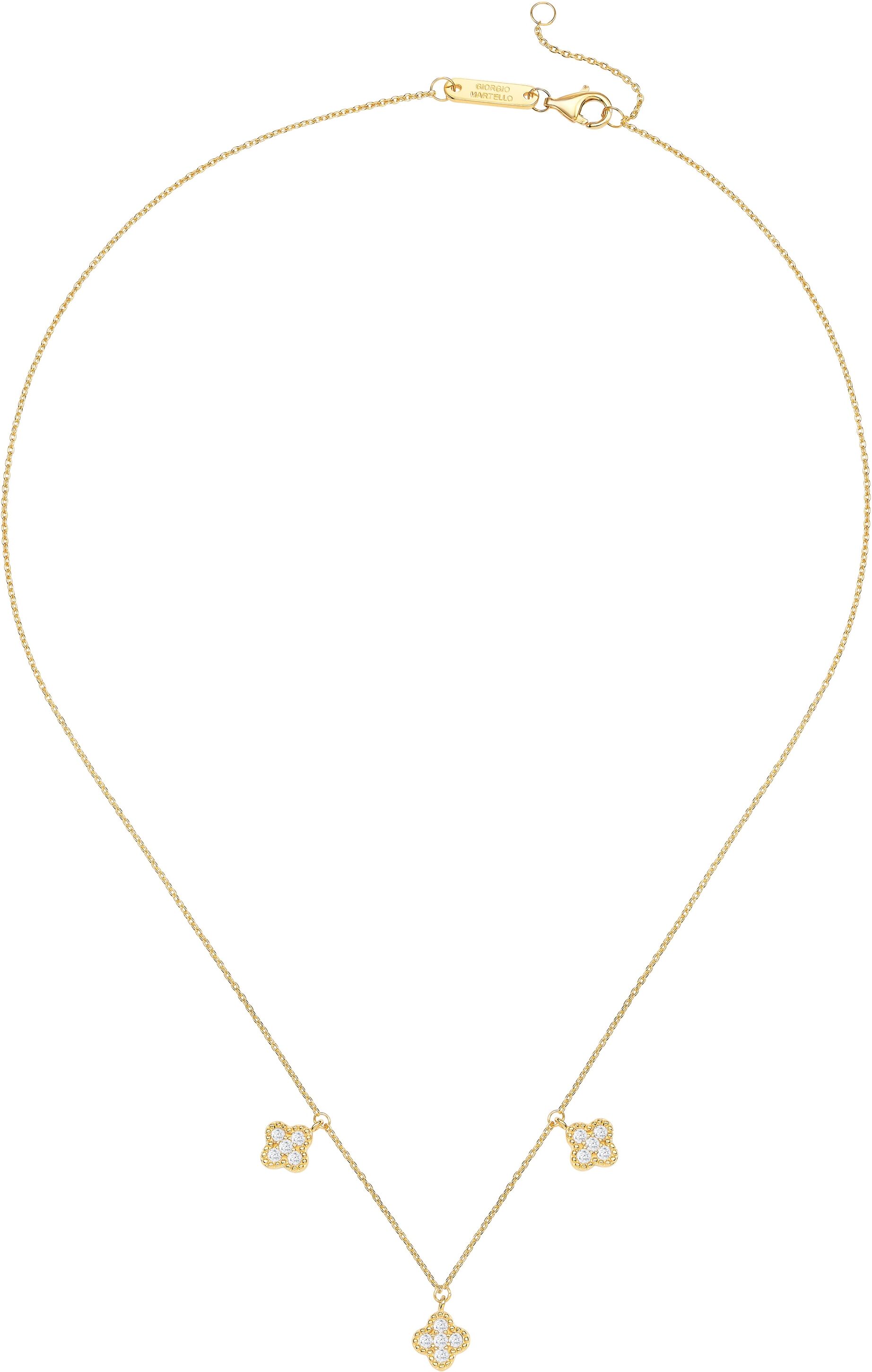 Collier "mit Lab Grown Brillanten, Silber 925", gold, GIORGIO MARTELLO MILANO, Halsketten, Damen, 45cm, Collier