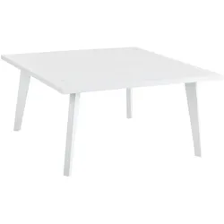 Brafab Loungetisch VILLAC 88 x 88 x 46 cm, Aluminium Weiß - Abverkauf