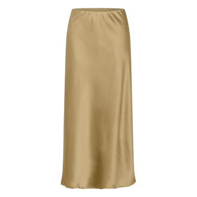 Midirock KAFFE "Damen Freizeitrock KALOTTE", Damen, Gr. 42, beige (petrified oak), Obermaterial: 100% Polyester PES., Röcke