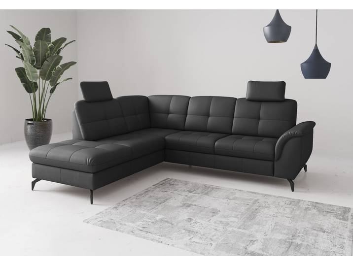 Ecksofa SIT & MORE Zora , schwarz, T:212cm, Sofas, Ecksofa