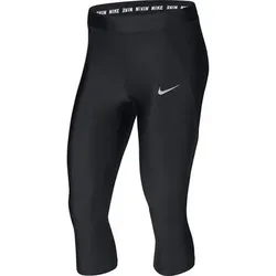 NIKE Damen Lauftights "Speed" Capri-Länge, Größe XS in Schwarz Schwarz