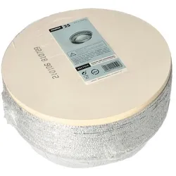 STARPAK Aluschalen mit Deckel 1 L rund 25 Stück silber, 23x4.4x23 cm