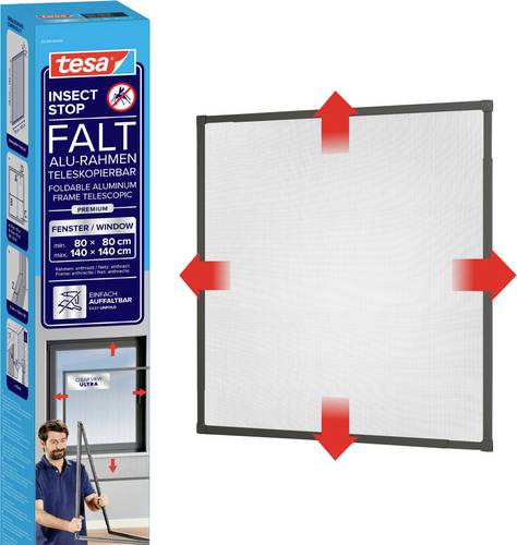 tesa FALT 55214-00001-00 Fliegengitter Anthrazit 1 St.
