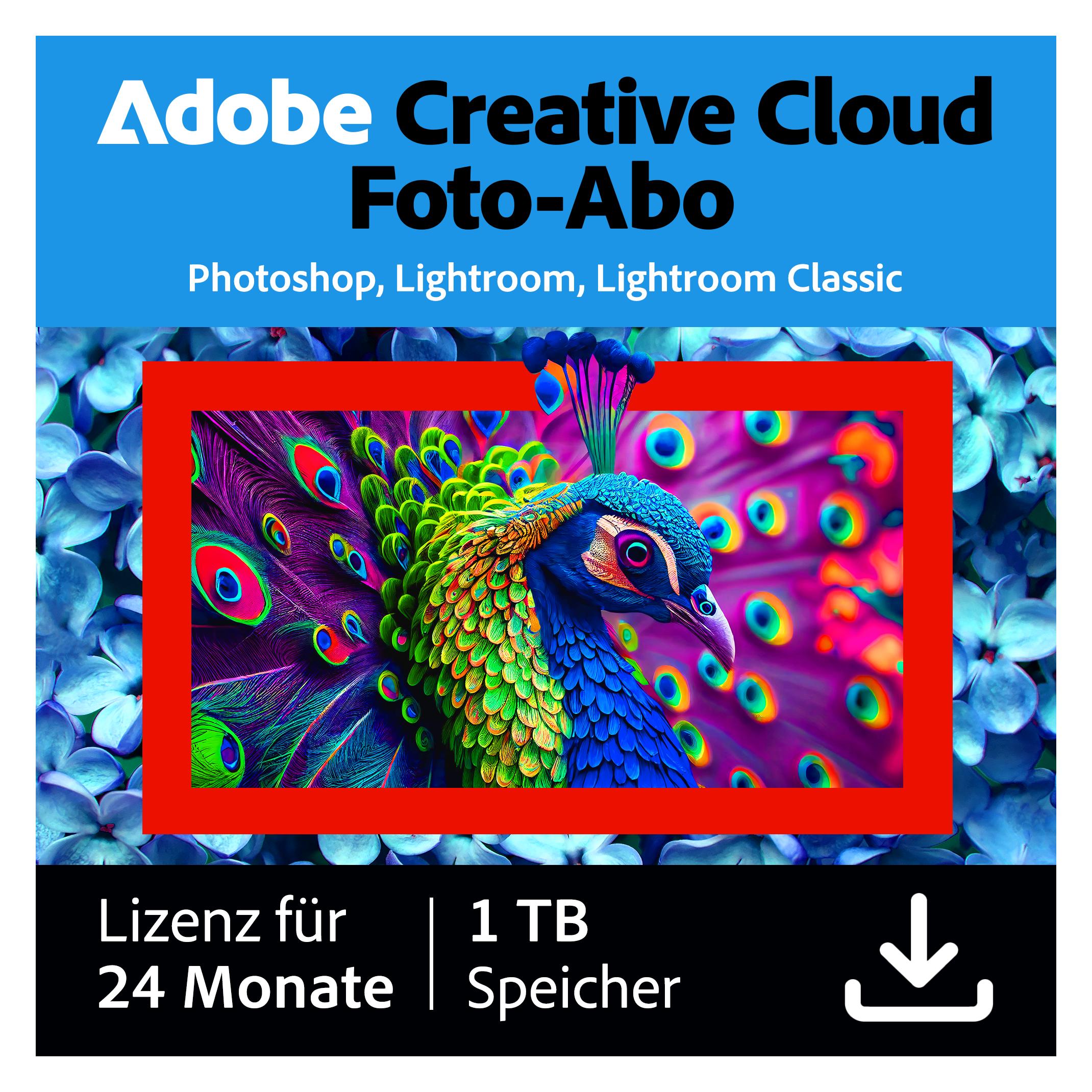 Adobe Creative Cloud Photography plan 1TB 2Y Download Code (1 User, 1 Geräte/User, 24 Monate) (30016535)