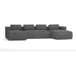 WOHNLANDSCHAFT Nova Grau Cord