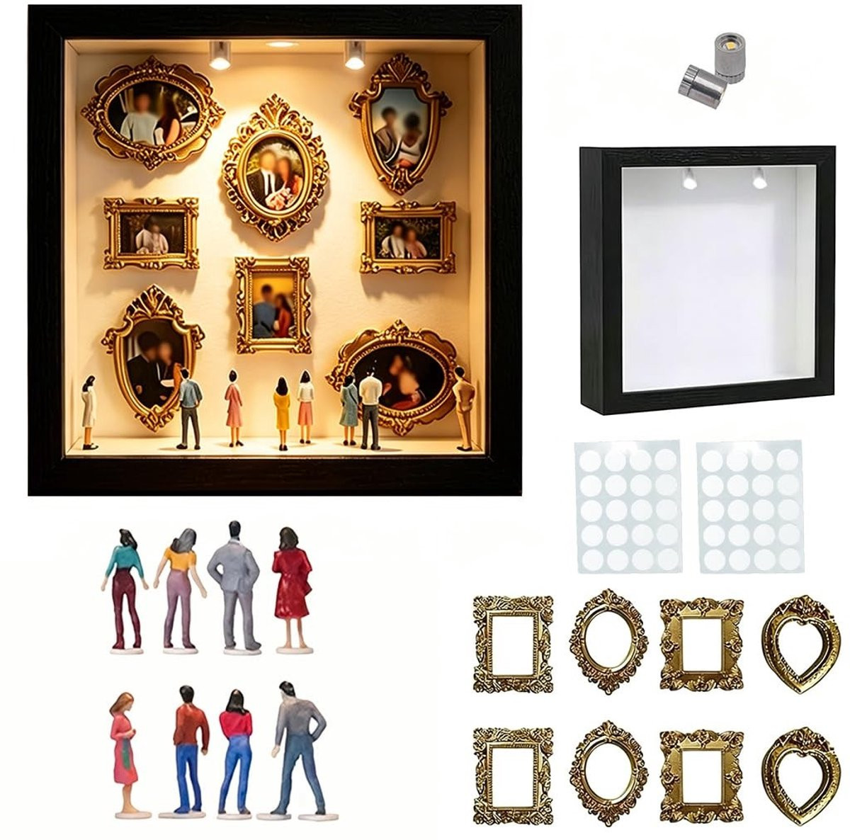 Omgoods DIY Mini Museum Silhouette-Box - Creatieve schaduwdoos voor herinneringen