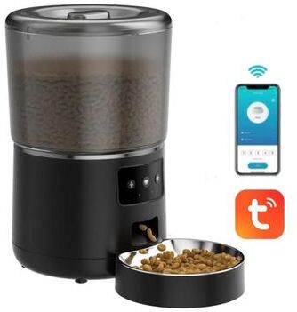 Uplifted Finds NPET 4L Automatic Smart Pet Feeder For Cats And Dogs black App Version