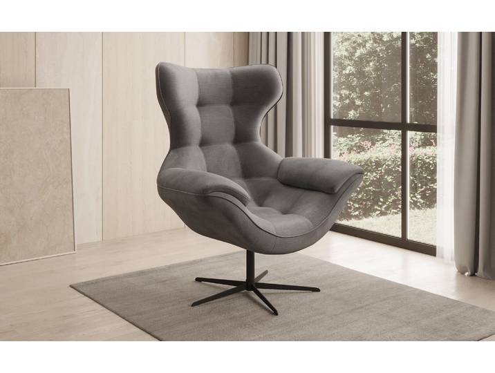Designer Sofa-Sessel Aurelio in Samt - Sand - Samt - Luxusbetten24
