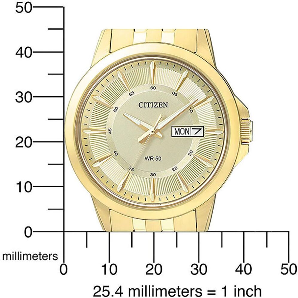 Quarzuhr CITIZEN, gold (goldfarben, champagnerfarben, champagnerfarben), Armbanduhren, Damen, goldfarben, Quarzuhr, Armbanduhr, Herrenuhr, Damenuhr, Edelstahlarmband, Datum goldfarben, champagnerfarben, champagnerfarben goldfarben