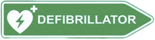 MEDX5 AED-Z-SCHILD-R AED-Schild Außenbereich Aluminium
