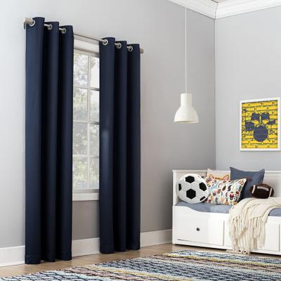 Sun Zero Riley Kids Bedroom Blackout Grommet 1-Piece Curtain Panel, Single Panel
