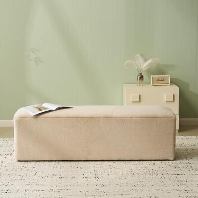 Christopher Knight Home - Plush Ottoman with Soft Fabric and Ergonomic Design