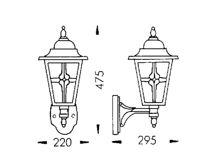 Albert Leuchten Außenwandleuchte 763, braun / rost, Aluminium, Landhaus / Rustikal, Laternenform
