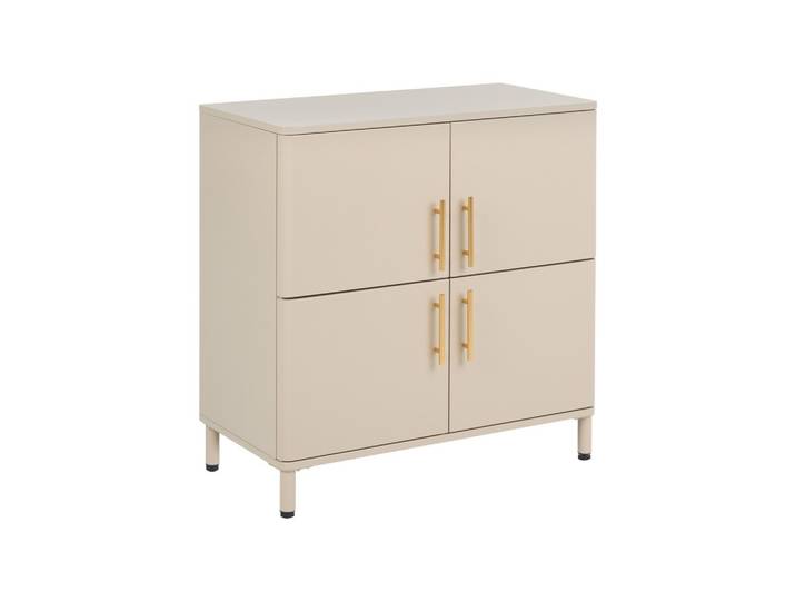 SIDEBOARD mit 4 Türen Metall Beige Ombura