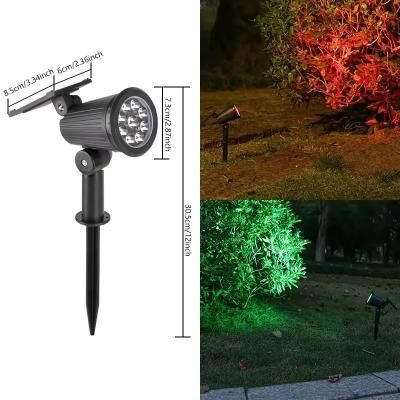 Uplifted Finds Solar Outdoor Landscape Spotlights Adjustable Wall And In Ground LED Lights 3 Pcs multicolor