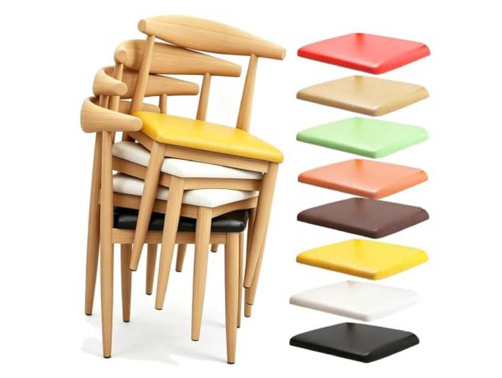 1 Stück, Esszimmerstuhl, Esstischstuhl Mit Gestell Aus Kohlenstoffstahl Gepolsterter Küchenstuhl, Ergonomische Esszimmerstühle, For Küche, Restaurant, Café(Red)
