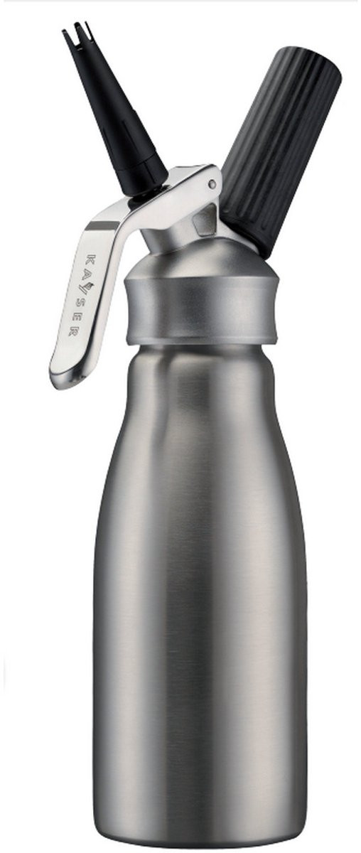 Kayser RVS slagroomsifon 0,5l voor koud en lauw water 4051
