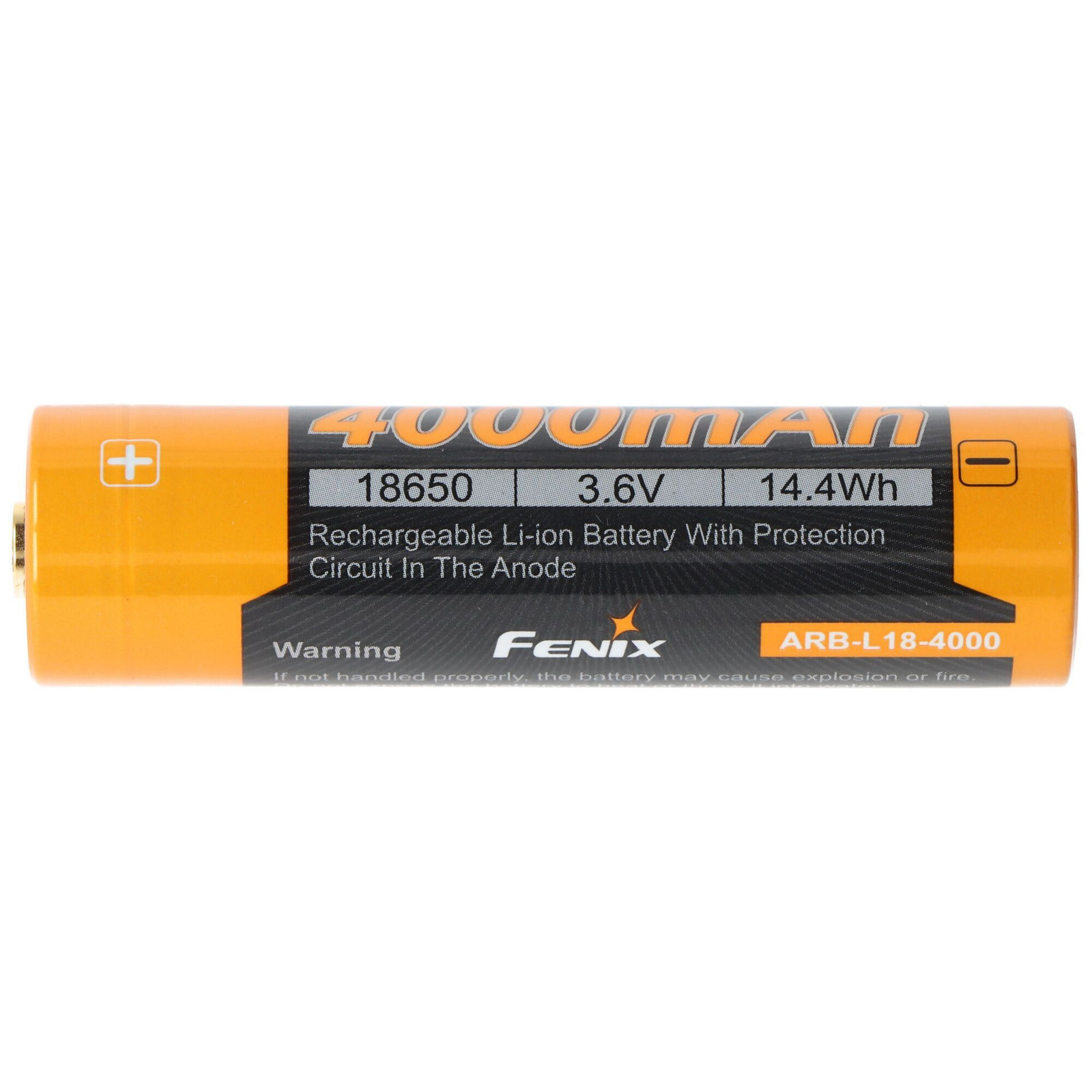 Fenix ARB-L18-4000 18650 Li-Ion batterij - 3.6 Volt 4000mAh met bescherming