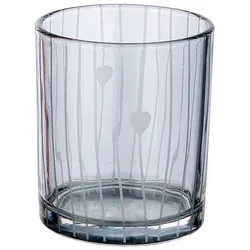 Windlicht Lines 8cm grau