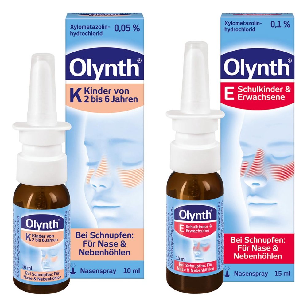 Kenvue Germany GmbH (OTC) Olynth Kinder 0,05 % Dosierspray + Erwachsene 0,1 % Nasenspray 08107673