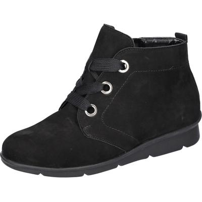 Schnürboots WALDLÄUFER "K-INGA", Damen, Gr. 3,5 (36), wärmend, schwarz, Nubukleder, Schuhe Schnürboots, Stiefelette, Bequemschuh in Komfortweite K = extraweit
