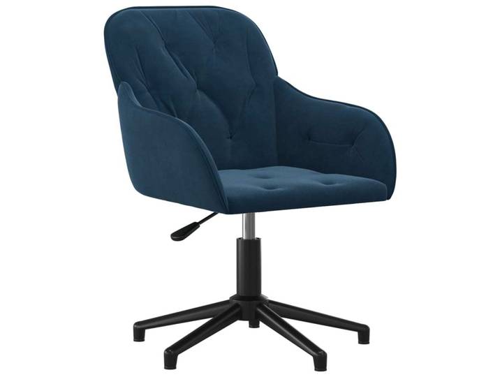 vidaXL Chaise de bureau pivotante bleu velours
