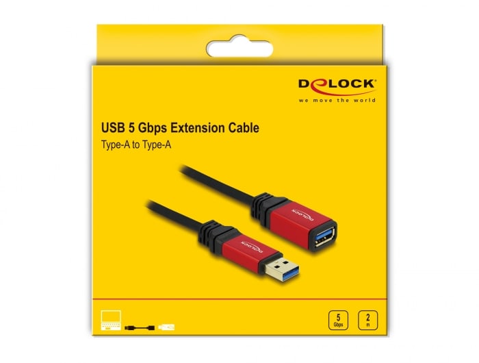 Delock Verlängerungskabel USB 3.0 Typ-A Stecker USB 3.0 Typ-A Buchse 2 m