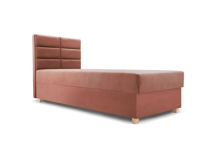Polsterbett 80x200 PIANO I Rosa (Bluevelvet 52)