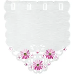 Arsvita Fenstergardine mit Stickerei "Fensterbild" 35x40 cm - Pink