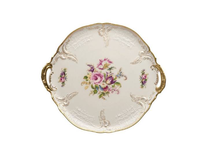 Rosenthal Tortenplatte Rosenthal Sanssouci Elfenbein Torten- & Kuchenplatte, Porzellan, Porzellan