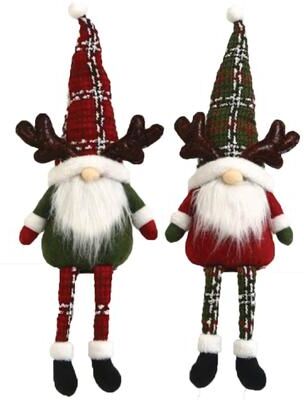Santa's Workshop 18 Inch Sitting Reindeer Gnomes, Set of 2