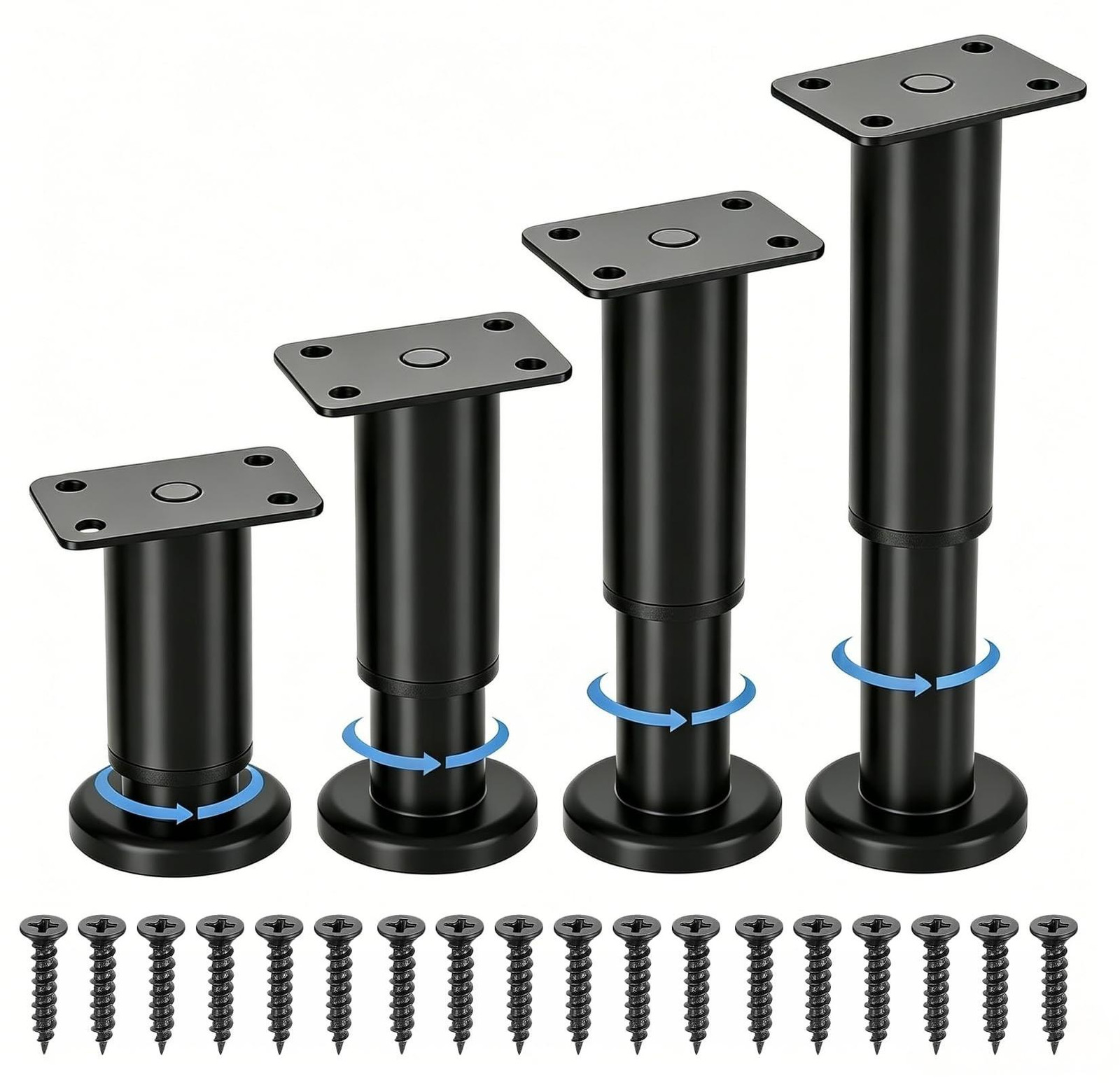 Set van 4 verstelbare meubelpoten