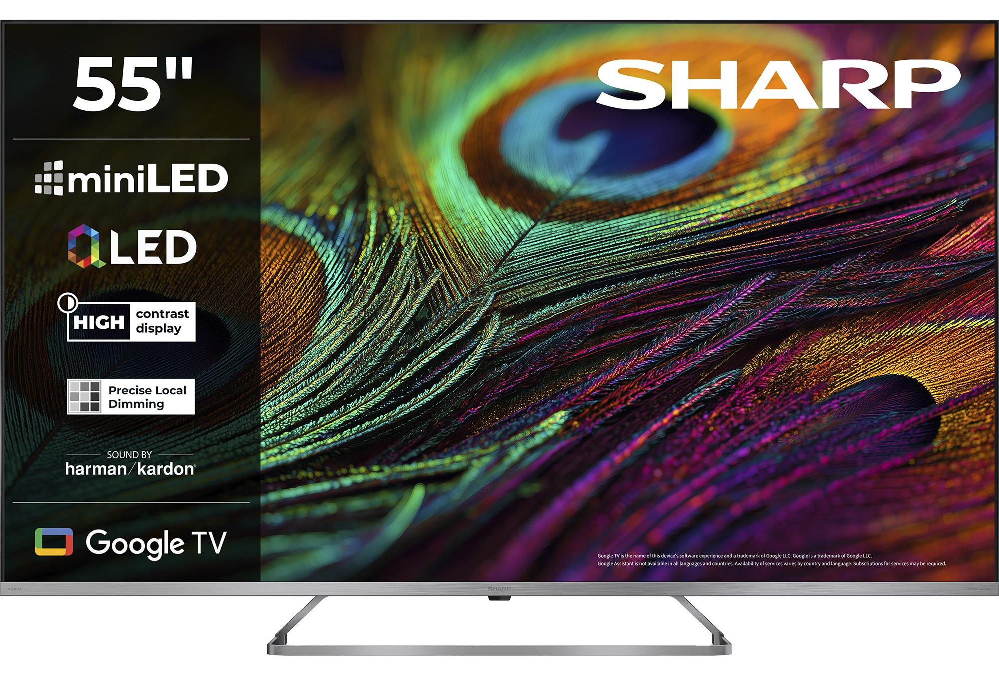 SHARP 55JP7765E, QLED-Fernseher, (UltraHD/4K, MiniLED Google TV)