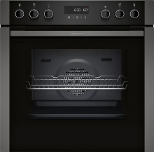 Neff E2ACH7AG4 Einbau-Herd kochfeldgebunden 60cm GraphiteGrey Pyrolyse LCD-Display 8Heizarten