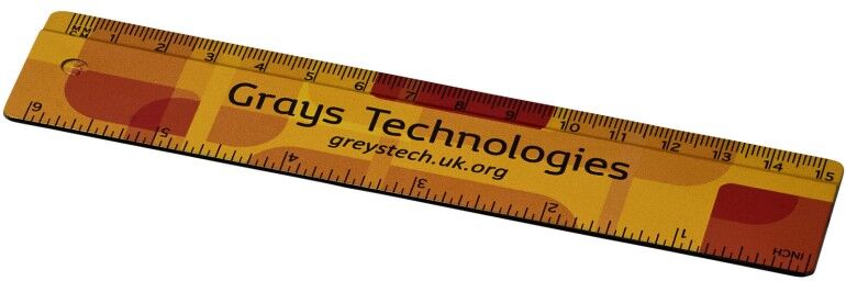 Règle personnalisable 15 cm en plastique recyclé Terran noir