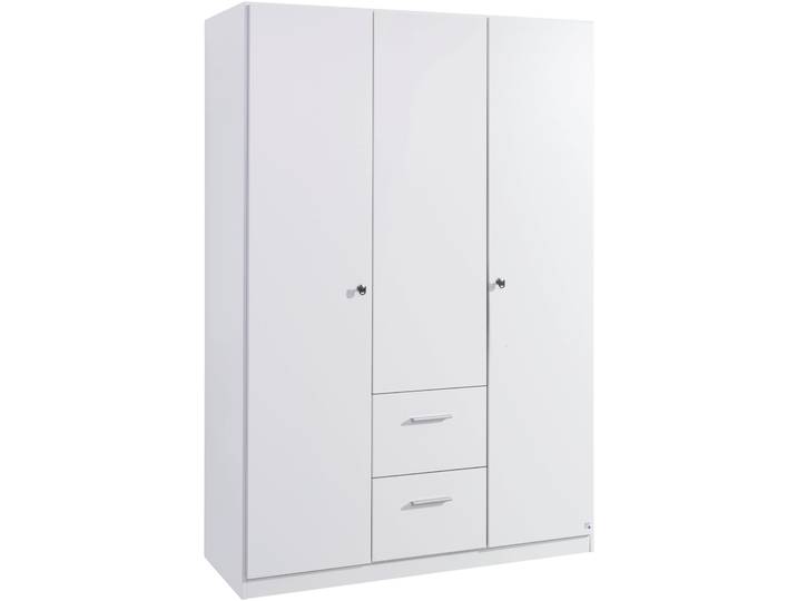 Drehtürenschrank RAUCH Kleiderschrank Schrank Garderobe Schlafzimmer Büroschrank BUCHHOLZ , weiss (weiß), B:135cm H:197cm T:54cm, Holzwerkstoff, Schränke, Drehtürenschrank, viel Stauraum, durchgehende Tür abschliessbar MADE IN GERMANY