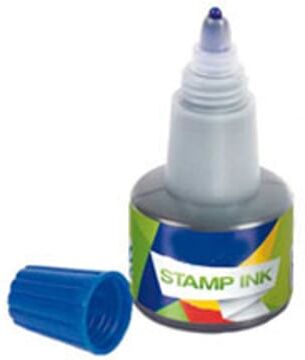 WHITE LABEL Tinta para carimbo   30ml   Azul