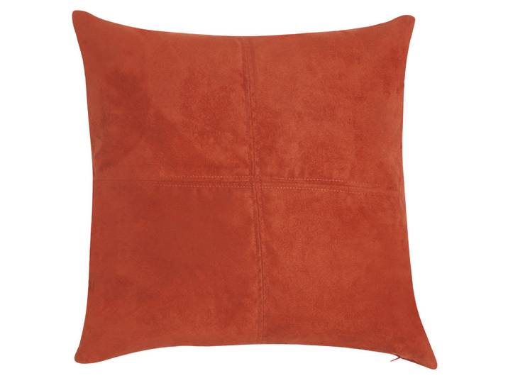 Kissen aus Wildlederoptik Terrakotta 40 x 40
