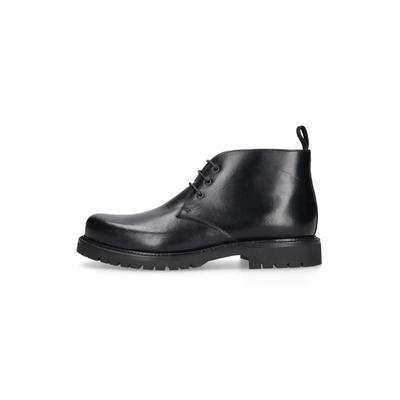 Schnürboots HENRY STEVENS "Harry GB", Herren, Gr. 42, Leder, schwarz, gefettetes Kalbsleder, Schuhe Schnürboots, Herren Halbschuh Leder-Boot hangefertigt, Schnürboot