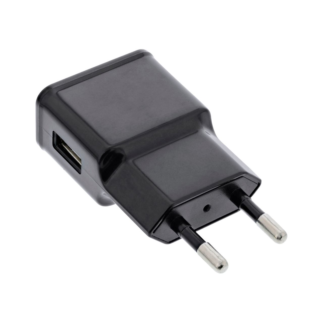 InLine USB Ladegerät Single, Netzteil, Stromadapter, 100-240V zu 5V/1,2A, schwarz