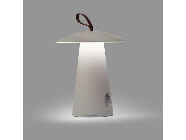 LED terraslamp Task, mobiel, dimbaar, wit / opaal, Aluminium, Modern