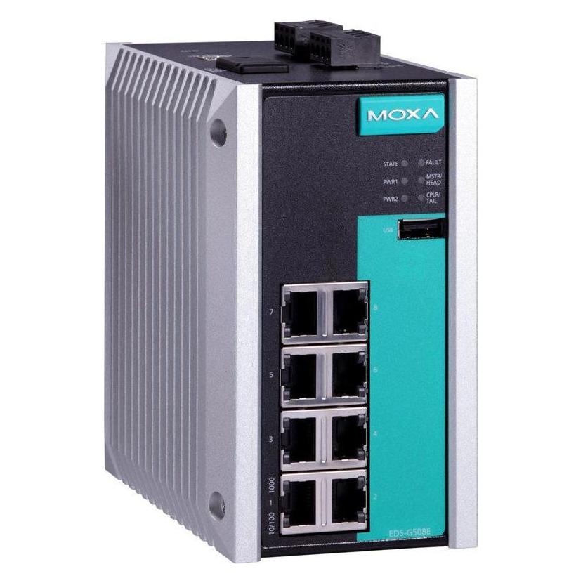 Moxa EDS-G508E - Switch - managed - 8 x 10/100/1000 (8 Ports) (46760M)