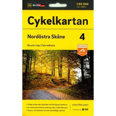 Cykelkartan Blad 4 Nordöstra Skåne 1:90000, Karte von , Norstedts Akademiska Förl