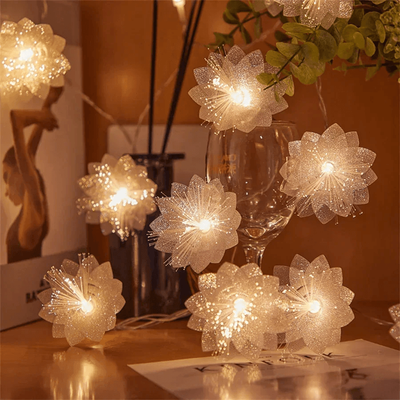 Inspire Essentials AuroraGlow Fiber Optic Fairy Light Garland 3m 20leds warm White