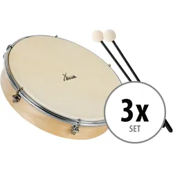 XDrum HTM-12S 12" Handtrommel mit Schlägel 3x Set