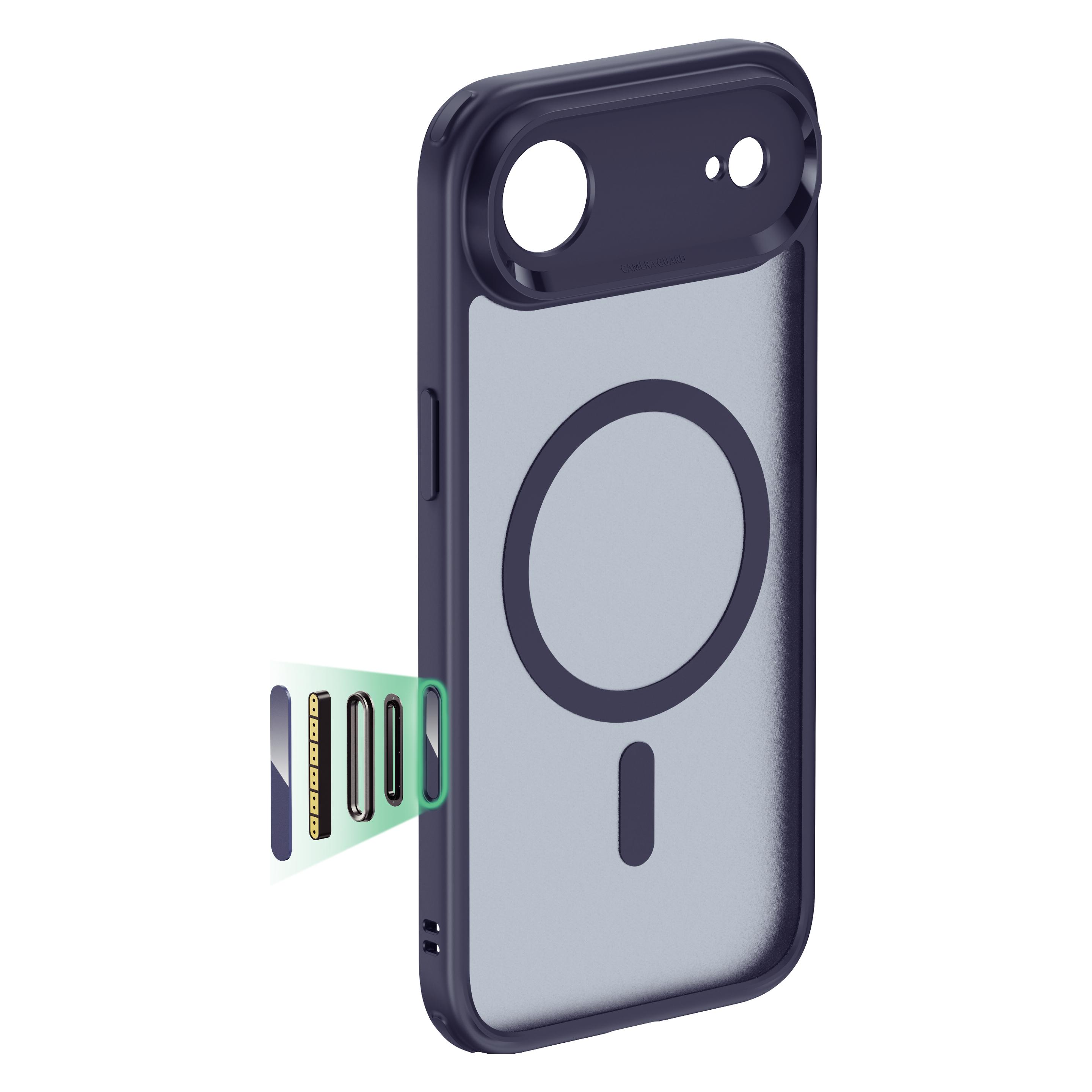 ESR Classic Hybrid Magnetic Case (Camera Control), for iPhone 17 Air, Frosted Blue (Apple iPhone Air) (1A862004)