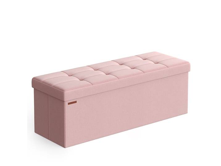 Banc de rangement coffre de siège banc de lit 38 x 110 x 38 cm rose