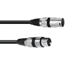 OMNITRONIC XLR Kabel 3pol 0,2m sw