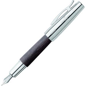 Faber-Castell Füller E-Motion, Feder M, Gehäuse aus Birnbaumholz, schwarz
