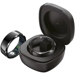 Techmade TM-NEXA-BK12 Smartring con Charging Box Black TG 12 21.6mm (12, Black), Smart Ring, Schwarz